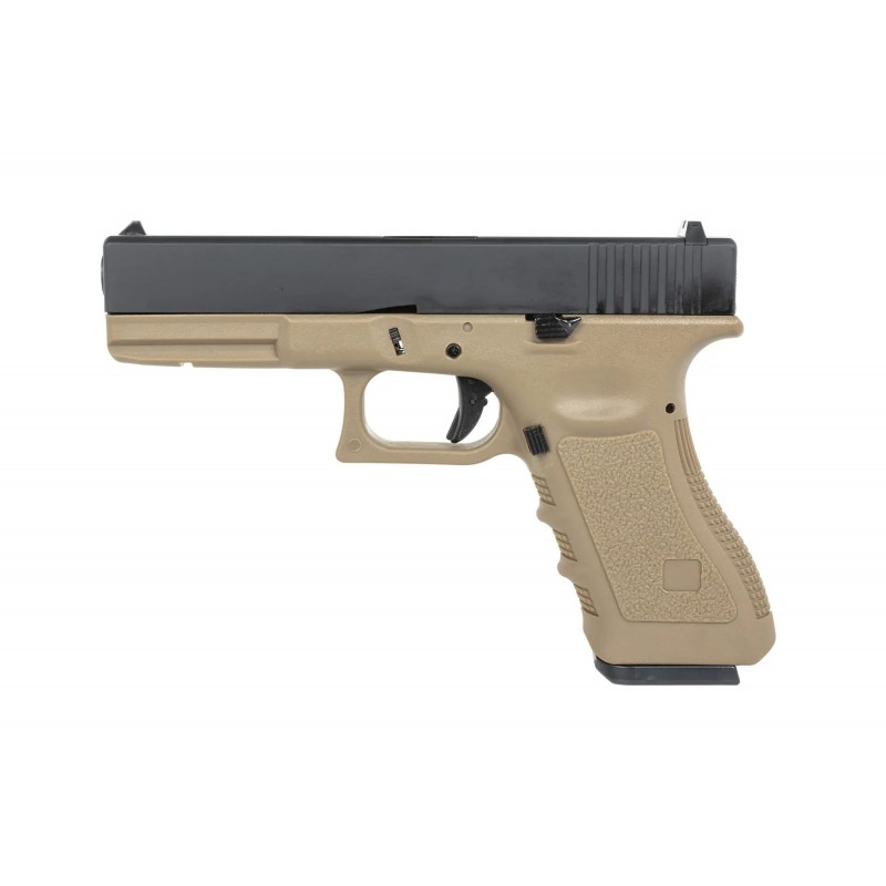 PISTOLA GAS G17 BLOWBACK E&C NERO/TAN