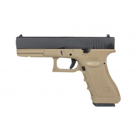PISTOLA GAS G17 BLOWBACK E&C NERO/TAN