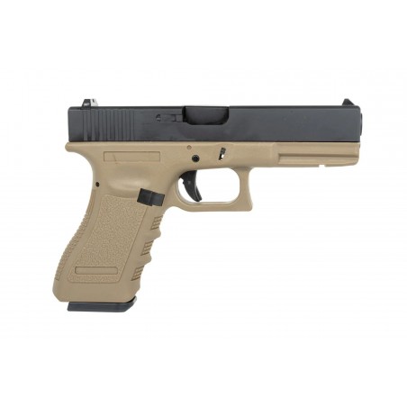 PISTOLA GAS G17 BLOWBACK E&C NERO/TAN