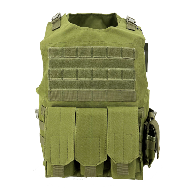 GILET TATTICO FBSE COMPLETO DI TASCHE SIXMM VERDE OD