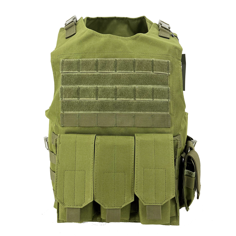 GILET TATTICO FBSE COMPLETO DI TASCHE SIXMM VERDE OD