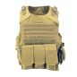 GILET TATTICO FBSE COMPLETO DI TASCHE SIXMM TAN