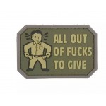 PATCH 3D PVC ALL OUT OF FUCKS TO GIVE