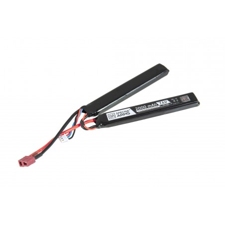BATTERIA LIPO 7.4 V 2000 mAH 15/30C SDOPPIATA DEANS SPECNA ARMS
