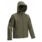 GIACCA MILITARE SOFTSHELL CON CAPPUCCIO STACCABILE DEFCON 5 VERDE GIACCA MILITARE SOFTSHELL CON CAPPUCCIO STACCABILE DEFCON 5 VERDE