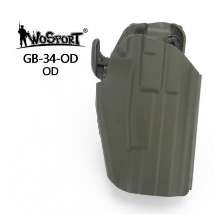 FONDINA UNIVERSALE PER PISTOLA DESTRA WOSPORT VERDE