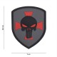 PATCH IN GOMMA PVC 3D TESCHIO PUNISHER TEMPLARE GRIGIO - PATCH -  - 11133