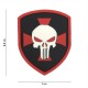 PATCH IN GOMMA PVC 3D TESCHIO PUNISHER TEMPLARE ROSSO - PATCH -  - 4541