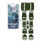 SET FIBBIE IN PLASTICA PER BUFFETTERIA TACTICAL VEST ZAINI 101INC VERDE - ACCESSORI TATTICI -  - 245181V