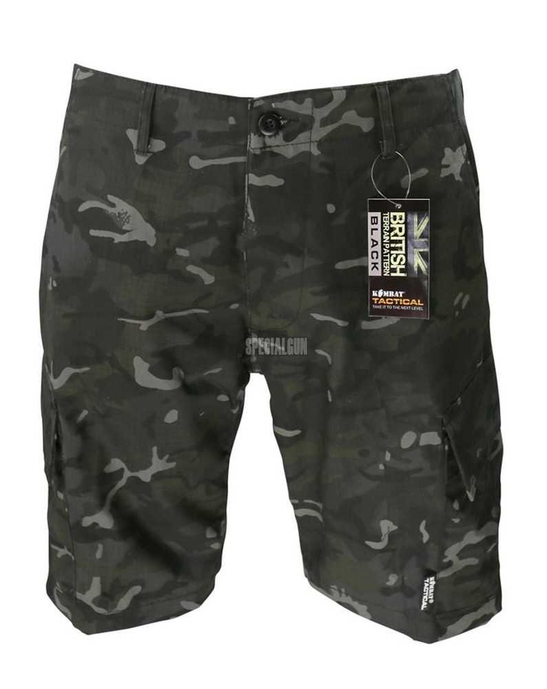 PANTALONCINO ACU SHORTS RIPSTOP CAMO BTP BLACK KOMBAT UK - PANTALONI -  - KU-SHO-BTP-BLK