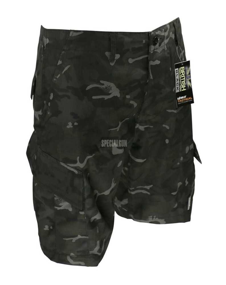 PANTALONCINO ACU SHORTS RIPSTOP CAMO BTP BLACK KOMBAT UK - PANTALONI -  - KU-SHO-BTP-BLK