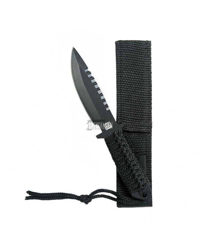 COLTELLO RECON 7" PARACORD LAMA FISSA 18,5 cm 101 INC NERO - COLTELLI - MULTITOOL -  - 455460BK