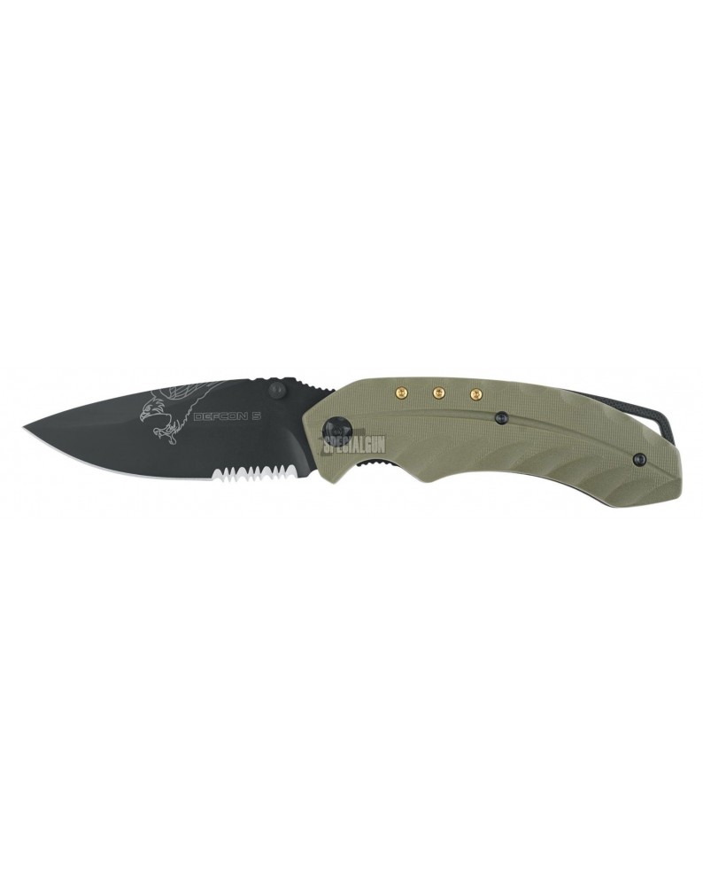 FOXTROT COLTELLO TATTICO RICHIUDIBILE DEFCON 5 VERDE - COLTELLI - MULTITOOL - - D5-K006