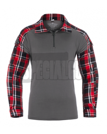 COMBAT SHIRT IN FLANELLA INVADER GEAR ROSSA