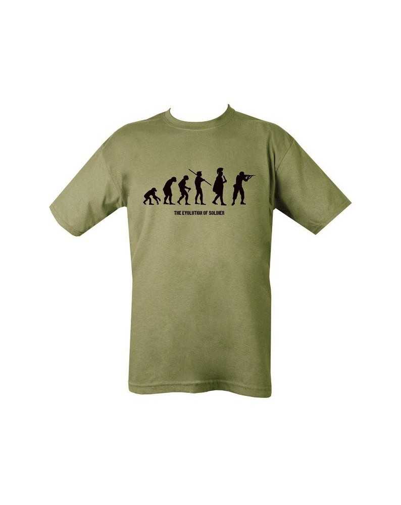 T-SHIRT MILITARE EVOLUTION OF SOLDIER VERDE OD - SHIRT - COMBAT SHIRT -  - KU-TS-EVO-OD