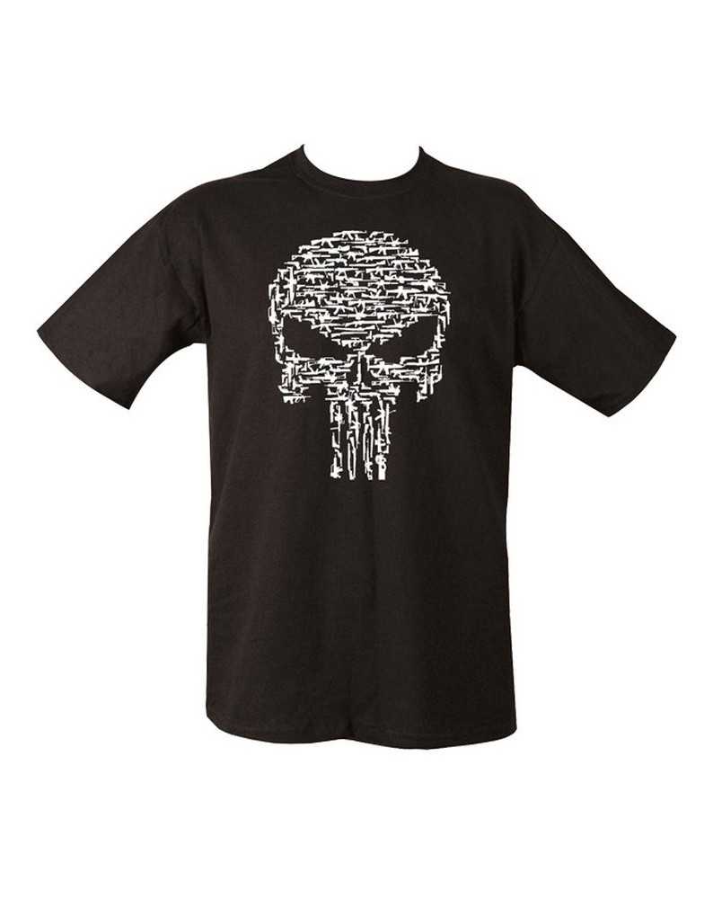 T-SHIRT MILITARE PUNISHER GUNS NERO - SHIRT - COMBAT SHIRT -  - KU-TS-PUN-BK